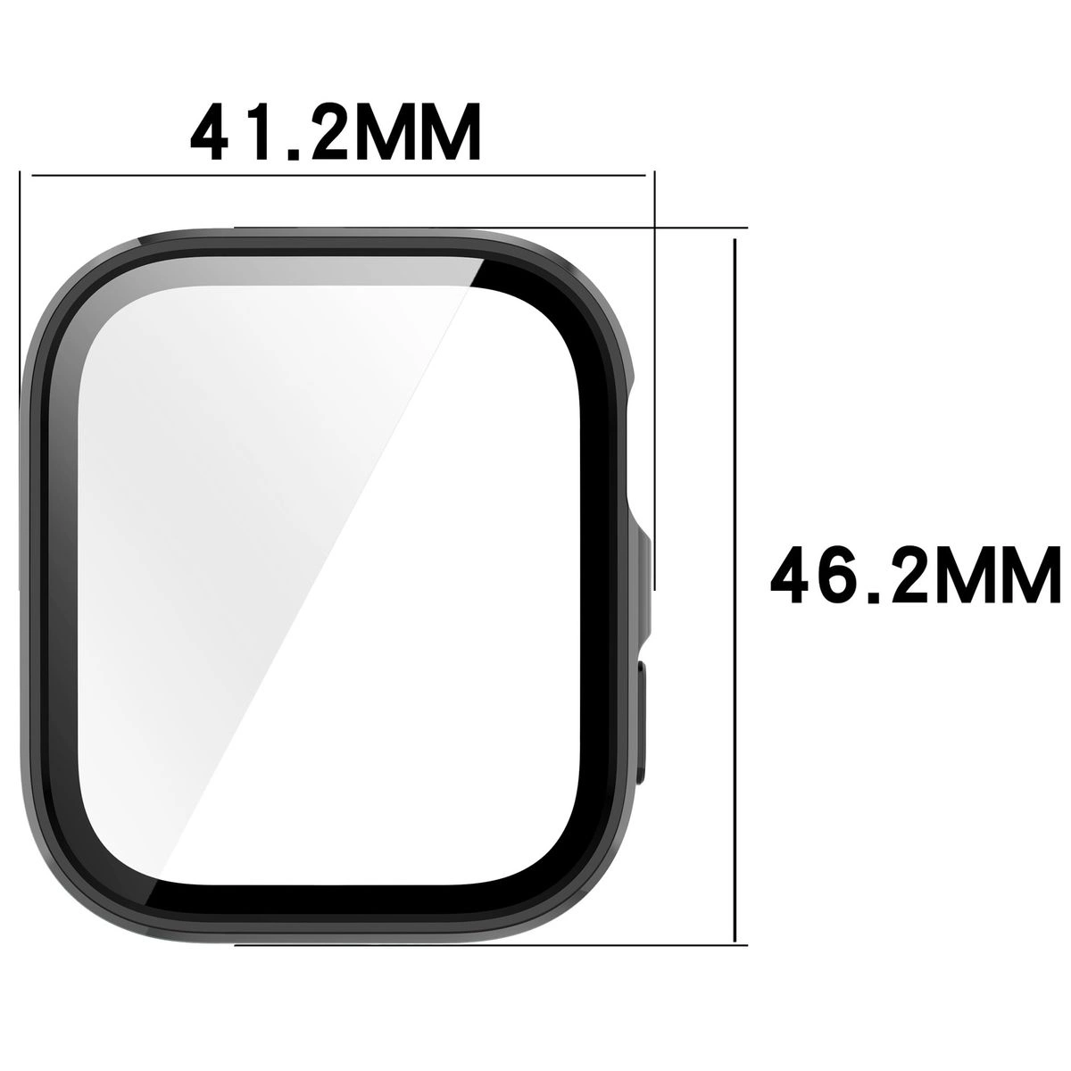 Wymiary obudowy Bizon Case Watch Felipe dla Huawei Watch Fit 4 Pro
